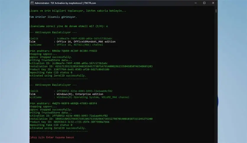 PMAS – PowerShell Multi Activation System  (Activate Windows and Office) screenshot 1