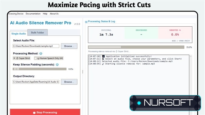 AI Audio Silence Remover Pro screenshot 1