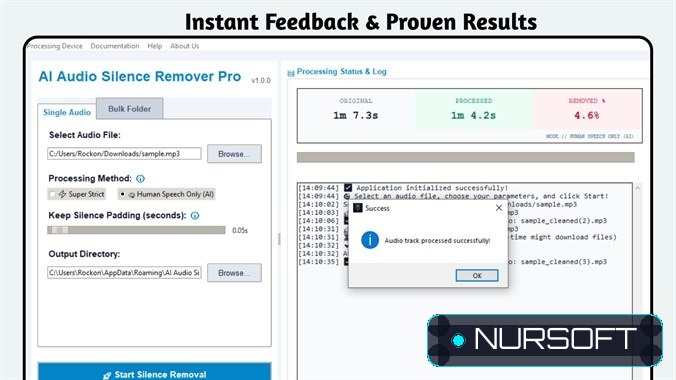AI Audio Silence Remover Pro screenshot 2