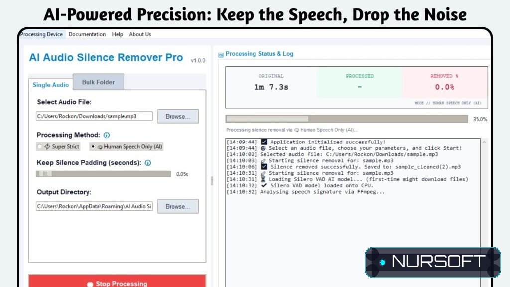 AI Audio Silence Remover Pro screenshot 4