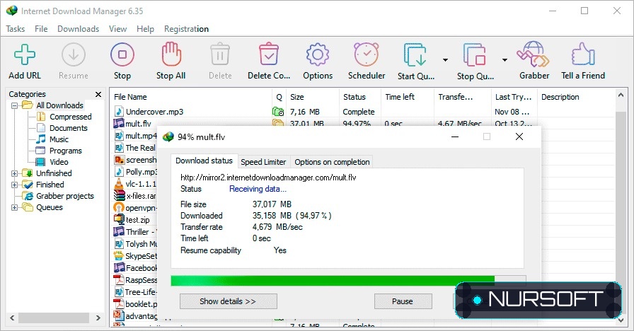 Internet Download Manager IDM Build 7 screenshot 1