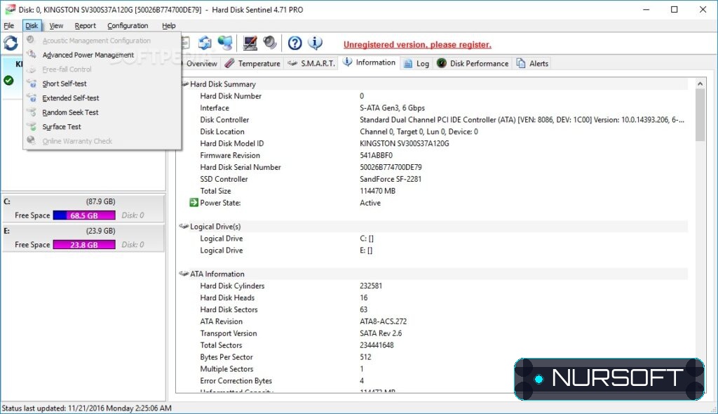 Hard Disk Sentinel Pro Beta screenshot 1